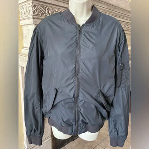 H&M Grey Gun Metal Utility/Cargo Style Jacket Size Medium Unisex